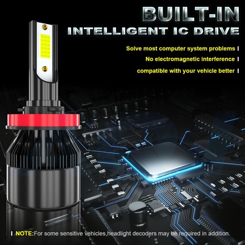 For Nissan Rogue 2014-2020 LED White+Yellow Hi&Lo Beam+Fog Light Bulbs combo kit - Foto 4 di 20