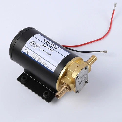 12V Impeller Gear Oil Pump Oil Fuel Water Transfer For Diesel Scavenge - Picture 11 of 13