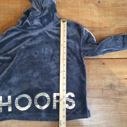 Justice Teen Velour “Hoops” Hoodie And Pants Gold Accent Stripes Size 8 - Picture 19 of 22