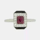 3Ct Art Deco Style Asscher Lab Created Diamond Engagement 14K White Gold FN Ring