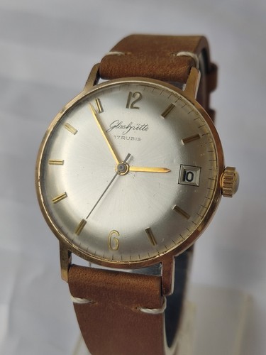 Vintage GUB GLASHÜTTE 17 Jewels Cal.69.1 German Watch Serviced RAR Sammlerstück
