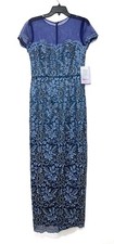 Js Collections Gown Dress Size 6 Long Floral Embroidered Formal New $288 866873