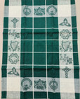 Claddagh, Harp, Shamrock Linen Union Tea Towel by Harry Stevenson UK p/P