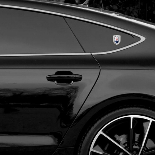 Maserati Sticker | Fender Badge Decal | Side Logo Trunk Bumper Laptop etc. - Picture 6 of 7
