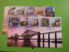 BUCKINGHAM FDC PAIR OF COVERS 2015 BRITISH BRIDGES - FORTH RAIL BRIDGE & BORDER