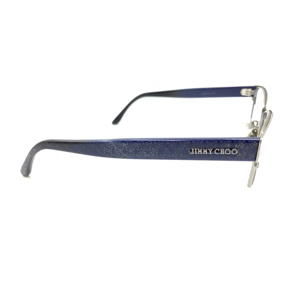 Monturas de gafas Jimmy Choo JC206 DTY azul marino plateado 53-16 145 diseñador italiano Foto 4 de 4
