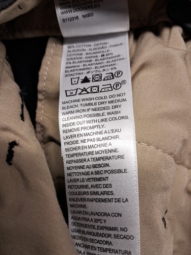 Mens Dockers 40x32 BLACK Straight Fit Ultimate Chino Pants Smart 360 Flex #80 - Picture 7 of 7