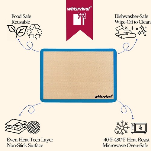 4 Pack Silicone Baking Mat, Non-Stick Silicone Baking Sheet, Food Safe Silico... - Picture 6 of 8