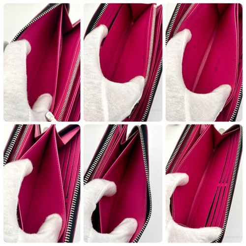 Excellent condition Louis Vuitton Epi Zippy Wallet Black Hot Pink Long Wallet Fr - Picture 5 of 10