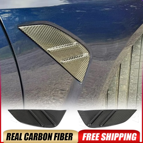 For BMW G80 M3 21-24 DRY CARBON FIBER Front Fender Side Vent Cover Trim Replace - Picture 1 of 15
