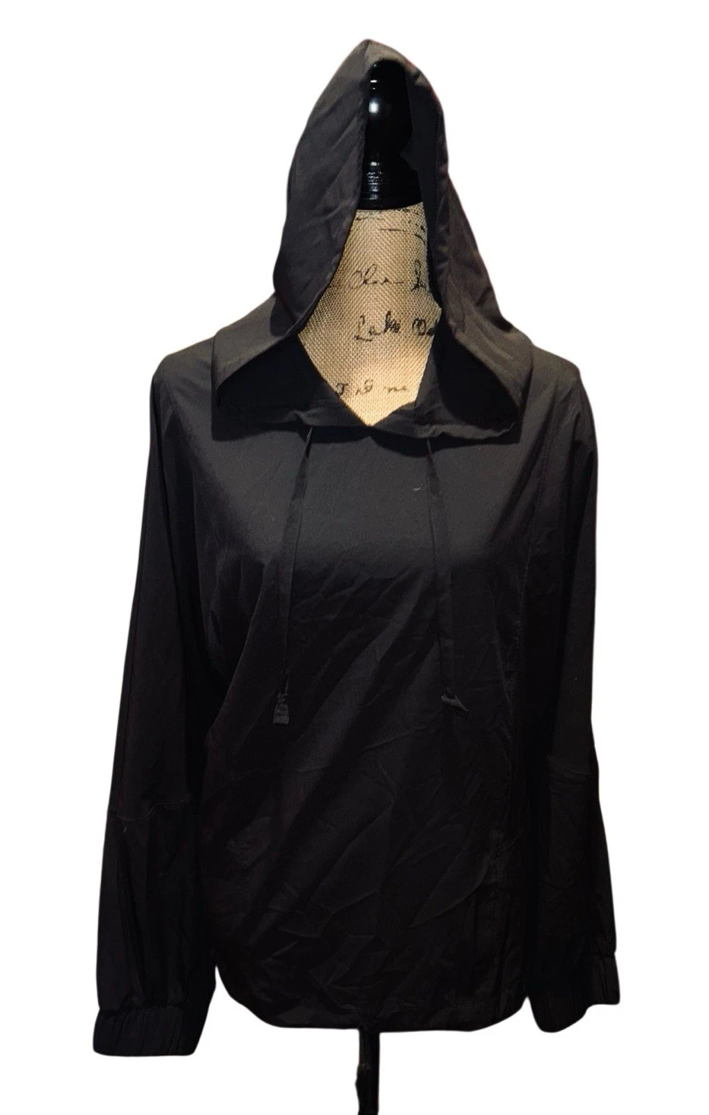 Jessica Simpson Pullover Womens Black Windbreaker Hoodie Size XL