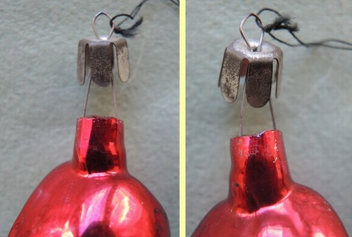 Old USSR GLASS BULBS/ SANTA's SNEGUROCHKA/ 1960 Vintage Christmas Ornament - Picture 6 of 6