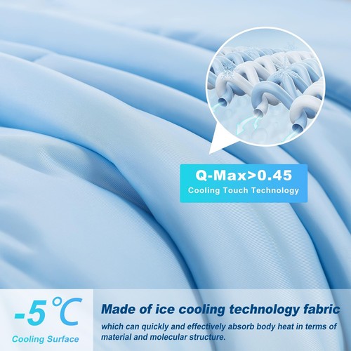 Cooling Comforter Queen Size, Double-Sided Cold Tech Fabric Quilted Bed Comfo... - Bild 2 von 8
