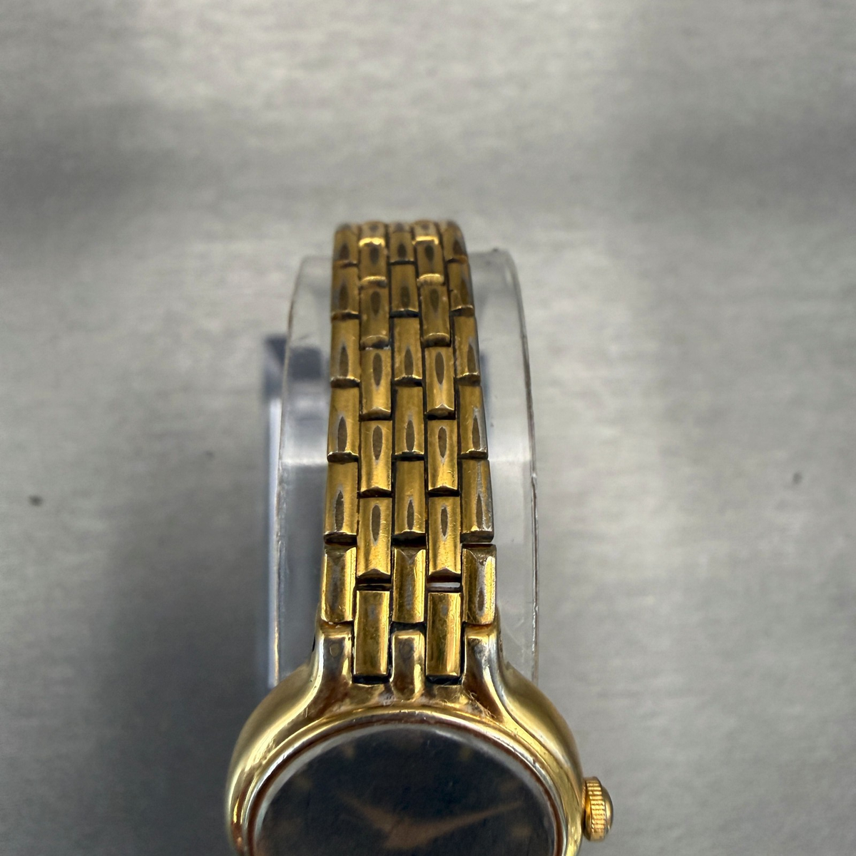 Seiko Watch Women 19mm Black Dial Gold Tone Round 1N00-0B29 
