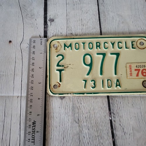 1973 Idaho Motorrad Nummernschild # 977 Oldtimer Harley - Bild 9 von 9