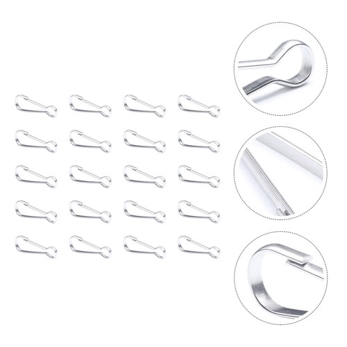 20 Pcs Metal Hook Stainless Steel Spring Snap Keyring Carabiner Heavy Duty - Bild 1 von 12