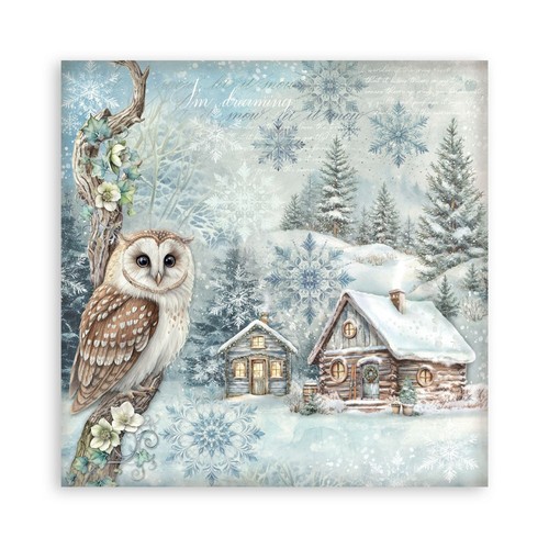 Stamperia THE OWLS HOUSE - MAXI PAD - 22 SHEETS - 8" X 8" - SINGLE SIDED - Picture 10 of 24