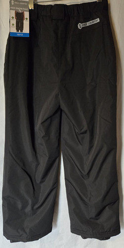 Pantaloni da neve Free Country unisex bambini impermeabili neri 10/12 ragazzi ragazze giovani - Foto 1 di 7
