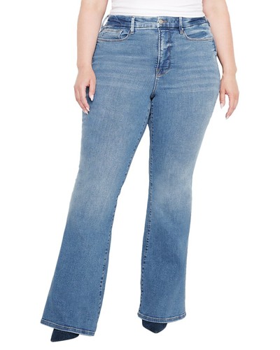 Good American Plus Good Legs Flare Indigo Jean Women's