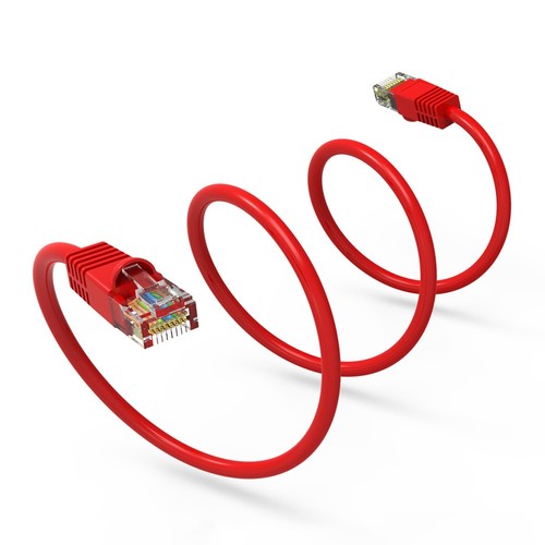0.5FT Cat6 RJ45 Ethernet LAN Network UTP Snagless Patch Cable Pure Copper Red - 第 2/5 張圖片