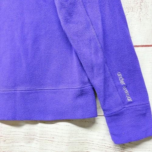 Under Armour Women's Purple 1/4 Quarter Zip Fleece Pullover Sweater Size L - Picture 8 of 13