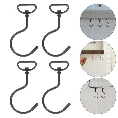 20 Stück Edelstahl drehbare hängende Stange Haken drehbar Schrank Organizer Haken - Bild 7 von 12