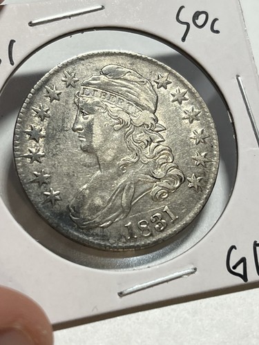 1831 Capped Bust Silver Half Dollar Nice XF/AU Great Strike Nice Type Coin - 第 3/4 張圖片