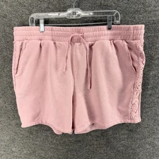 Torrid Shorts Women 2 Pink High Rise Chino Drawstring Pockets Cotton Casual
