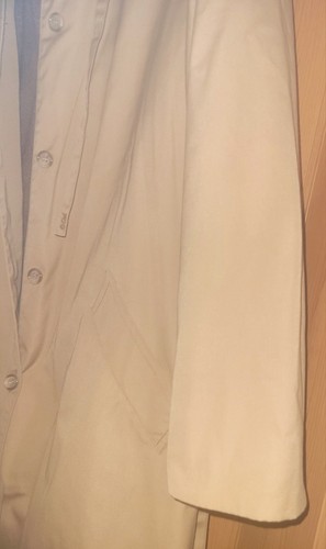 Vintage London Fog Long Light Khaki Overcoat Size 18 Fits L To XL - Picture 5 of 12