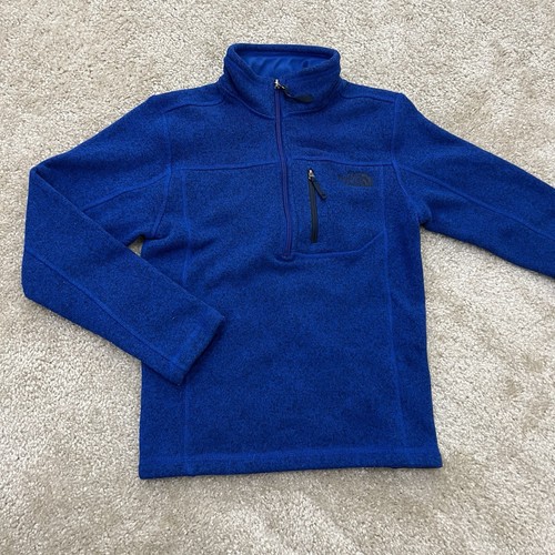 The North Face Fleece 1/4 Zip Blue Pullover Sweater Youth Boys Large L 14-16 - Picture 5 of 15