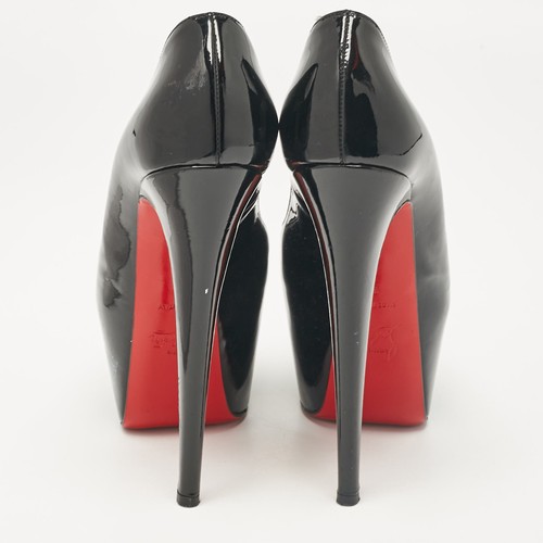 Christian Louboutin Black Patent Leather Highness Platform Pumps Size 37 - Afbeelding 5 van 9