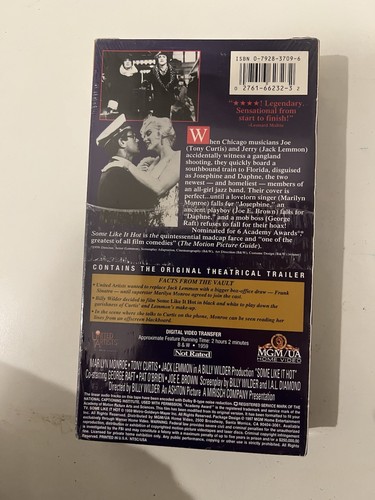 SOME LIKE IT HOT (1959) VHS BILLY WILDER MARILYN MONROE JACK LEMMON NEW SEALED! - Picture 2 of 3