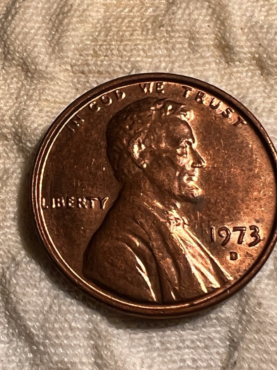 時計 penny 1973 D Penny Errors Struck Off Center, Letters On Rim, Triple