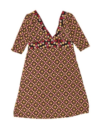 MOTEL Womens 3/4 Sleeve A-Line Dress UK 6 XS Multicoloured Spotted DE39 - Foto 2 di 3