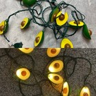 Avocado String Lights One Strand 10 Lights Green Yellow Foodie 147"/12.25 Feet