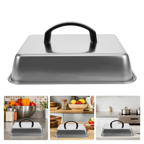 Rectangular Cheese Melting Dome: Metal Basting Cover For Griddle And Grill Steam - Picture 6 of 10
