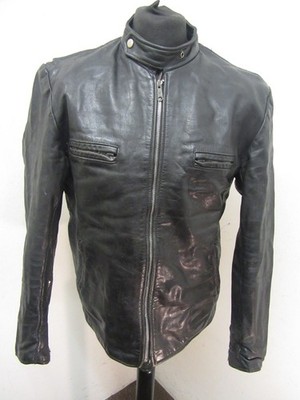 VINTAGE 80ER JAHRE LEDER CAFE RACER MOTORRAD JACKE GRÖßE UKM