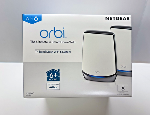 NETGEAR Orbi Tri-band Mesh WiFi 6 System RBK852 AX6000 | Router and Satellite - Picture 1 of 11