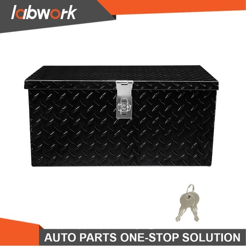 Labwork 20'' x 12" x 9.5" Aluminum Tool Box Black For PickUp Truck Bed Trailer - Picture 1 of 17