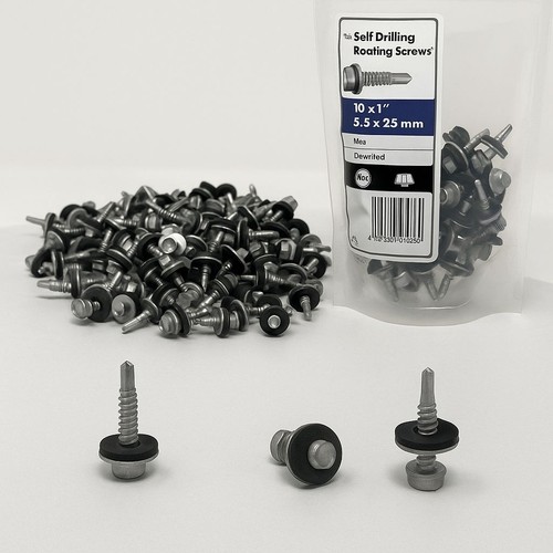 SELF DRILLING TEK SCREWS WITH EPDM SEALING WASHER ROOFING CLADDING SHEET SCREW - Picture 5 of 11
