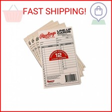Rawlings | SYSTEM-17 Lineup Card Refill Pack | Baseball/Softball | Four-Part Lin