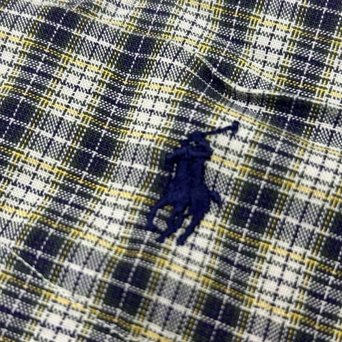 Ralph Lauren Mens 3XLT Tall Blue White Plaid Long Sleeve Button Down Shirt DEFEC - Picture 12 of 12