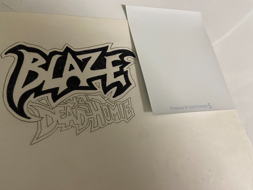 TWIZTID BLAZE YA DEAD HOMIE RARE POLAROID + ORIGINAL DRAWING FOR LOGO - Picture 2 of 2