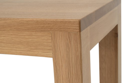 Nest of Tables Solid Oak Wood Set of 3 Tables Curved/Straight Legs Side Table - Picture 6 of 14