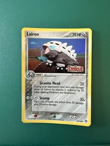 Lairon Pokémon card, 32/108 Reverse Holo version EX Power Keepers expansion 2007