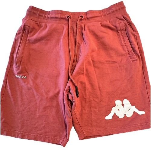 KAPPA Men’s Vintage Sweat Shorts Logo Size Large 28”-32” Waist Drawstring Red