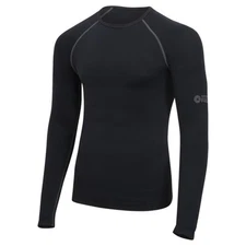 NORU Mens Full Cool Long Sleeve Top Black MEDIUM Base Layer Shirt 7257-2105-05