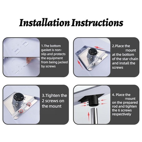 For Starlink For Gen 3 Compatible Pipe Adapter for Secure Installation - Photo 17/17