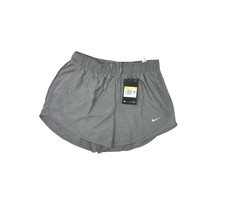 Nike Dri-Fit Women Athletic Running Shorts Gray Size S Polyester NEW DB4487-067
