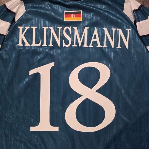 Camiseta de fútbol visitante 1996 Adidas Alemania Jürgen Klinsmann para hombre XL Euro Bayern - Imagen 7 de 8